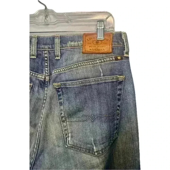Lucky Brand Mens Medium Wash Relaxed Straight Jeans, Sz31x32 - Picture 4 of 8